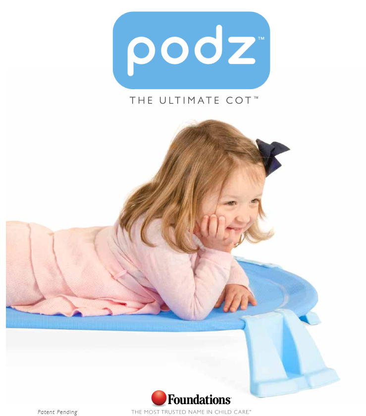 PODZ Cots Toddler Size 4611037 > COTS, REST MATS, SHEETS & ACCESSORIES